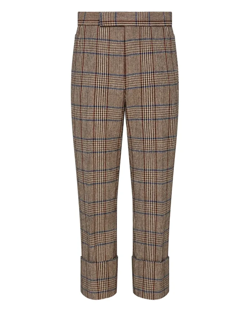 Thom Browne Karierte Hose mit Riegel - Braun Braun