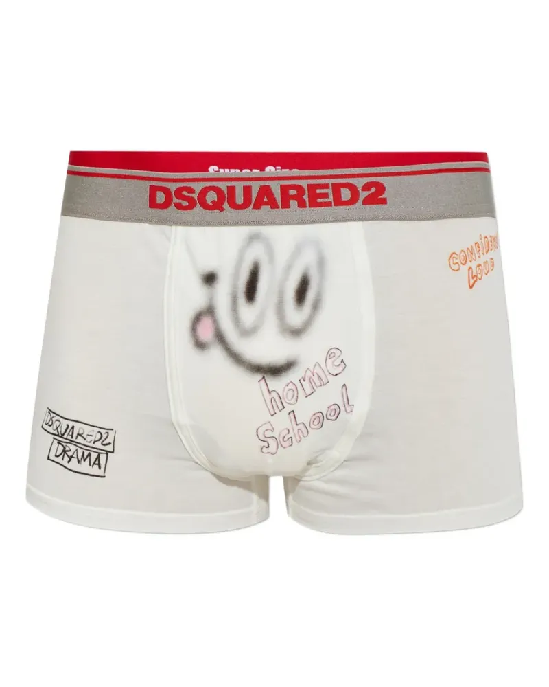 Dsquared2 graphic-print boxers - Weiß Weiß