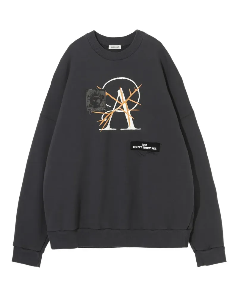 Undercover Sweatshirt mit grafischem Print - Grau Grau