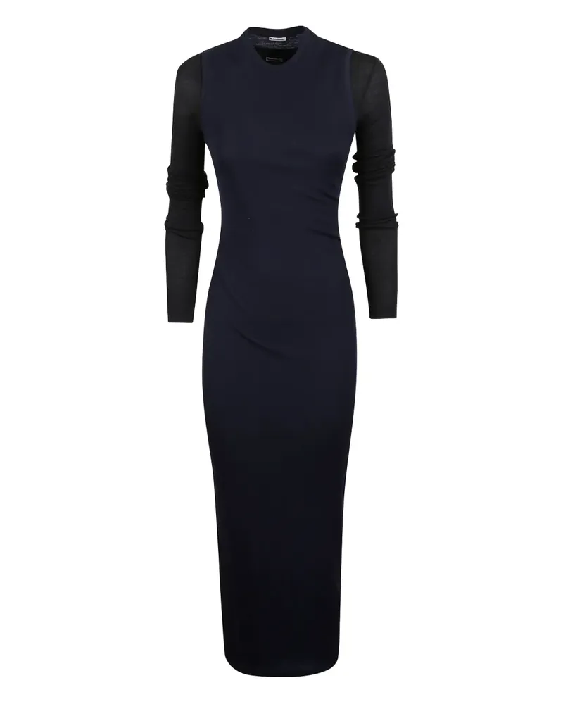 Jil Sander Langärmeliges Maxikleid - Blau Blau