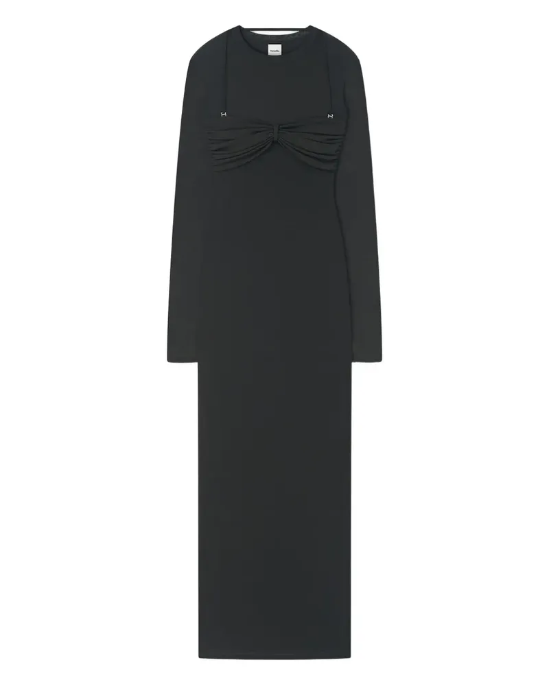 Nanushka Artemiz Maxikleid mit BH-Detail - Schwarz Schwarz