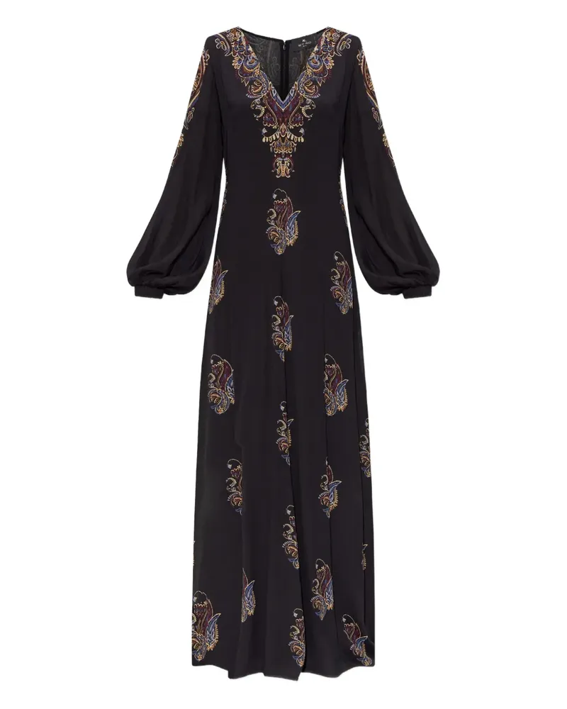 Etro V-neck maxi dress - Schwarz Schwarz