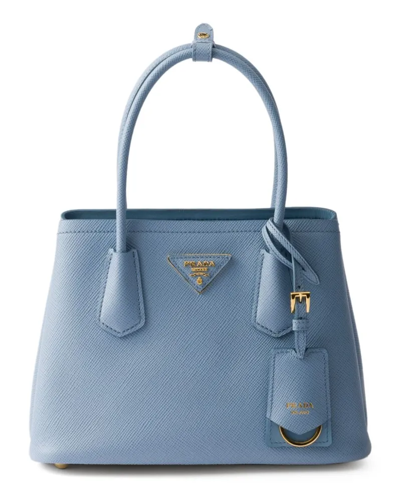Prada Kleine Double Saffiano Tote Bag - Blau Blau