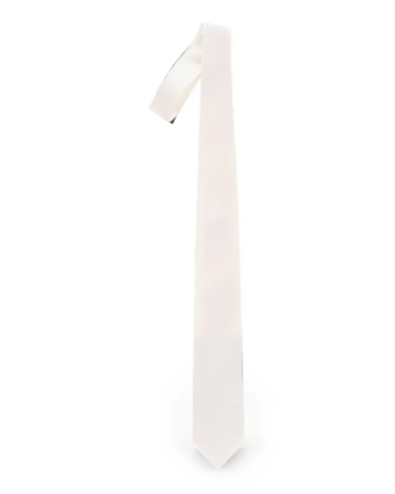 Corneliani satin silk tie - Nude Nude