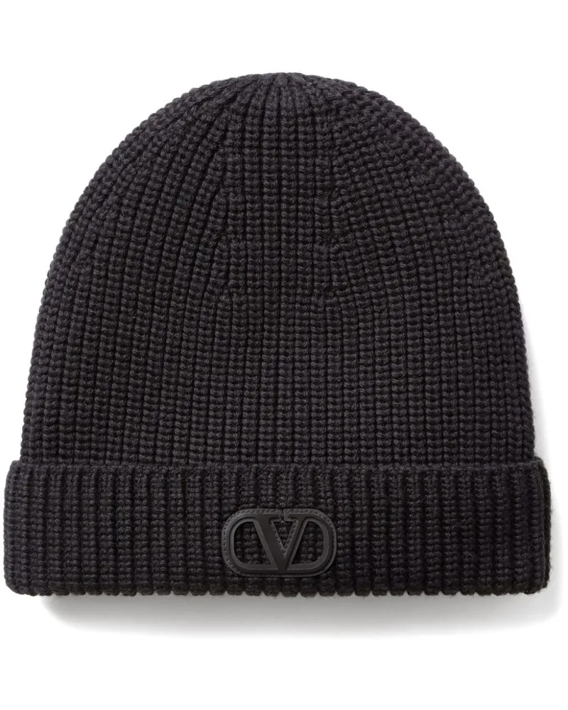 Valentino Garavani Beanie mit VLOGO Schwarz