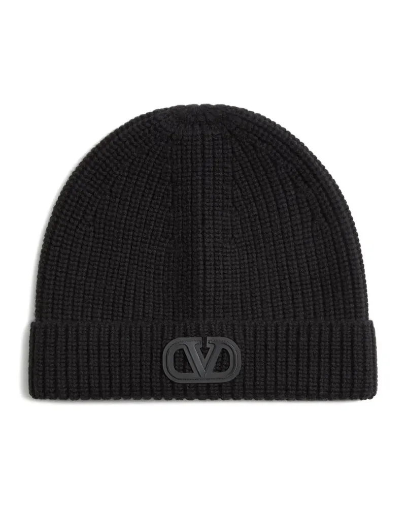 Valentino Garavani Beanie mit VLOGO - Schwarz Schwarz