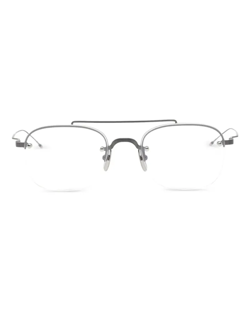 Thom Browne browline frame glasses - Silber Silber
