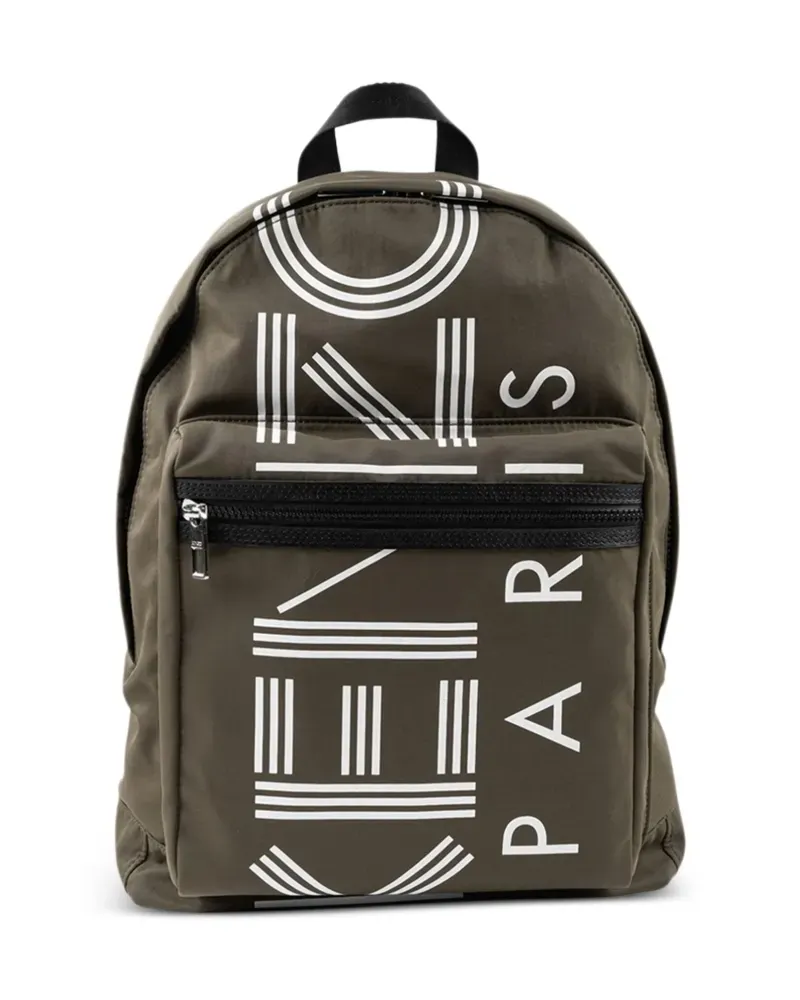 Kenzo Mini Rucksack mit Logo-Print - Grün Grün
