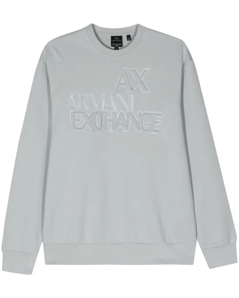 Armani Exchange Sweatshirt mit Logo-Applikation - Grau Grau