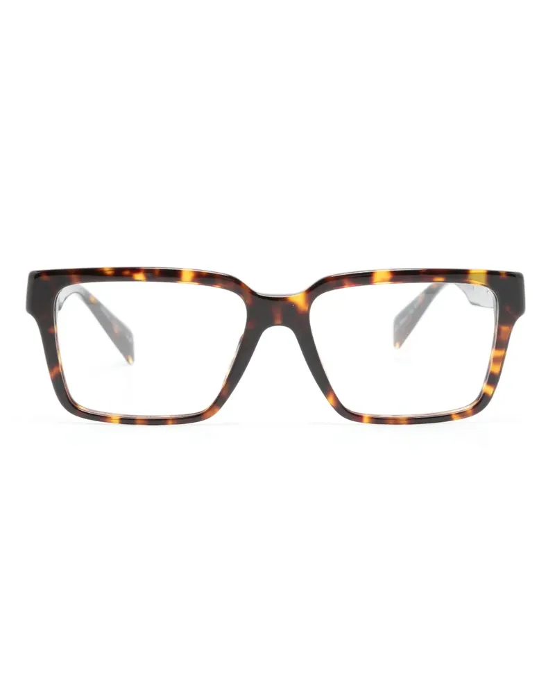 Versace Eckige Brille in Schildpattoptik - Braun Braun