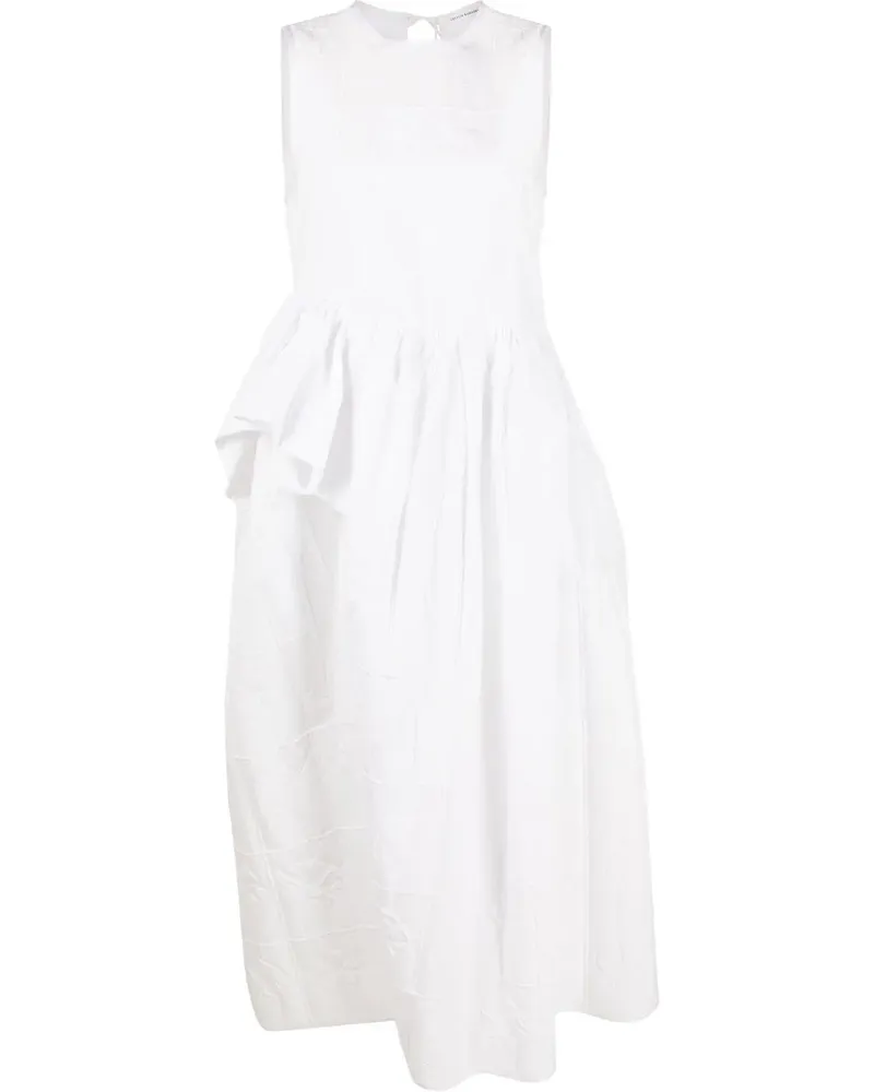 Cecilie Bahnsen Blumiges Midikleid - Weiß Weiß