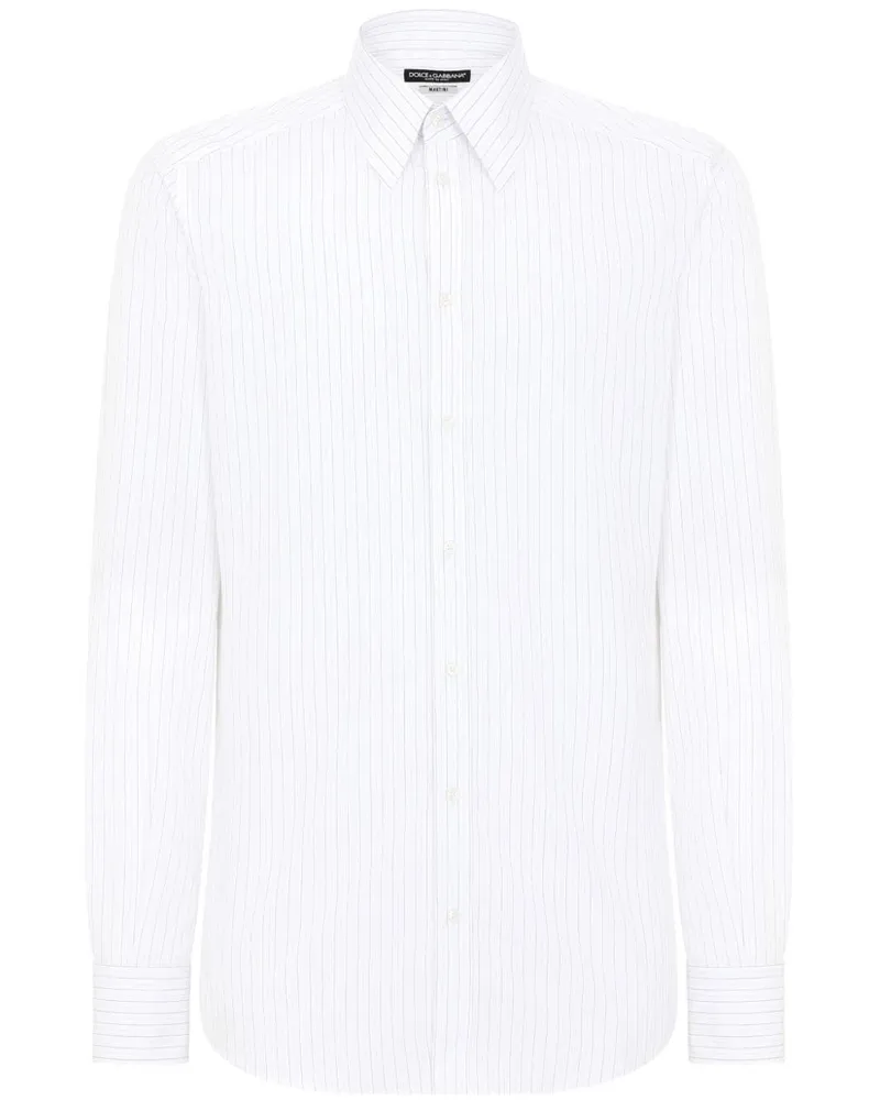 Dolce & Gabbana Gestreiftes Hemd - Weiß Weiß