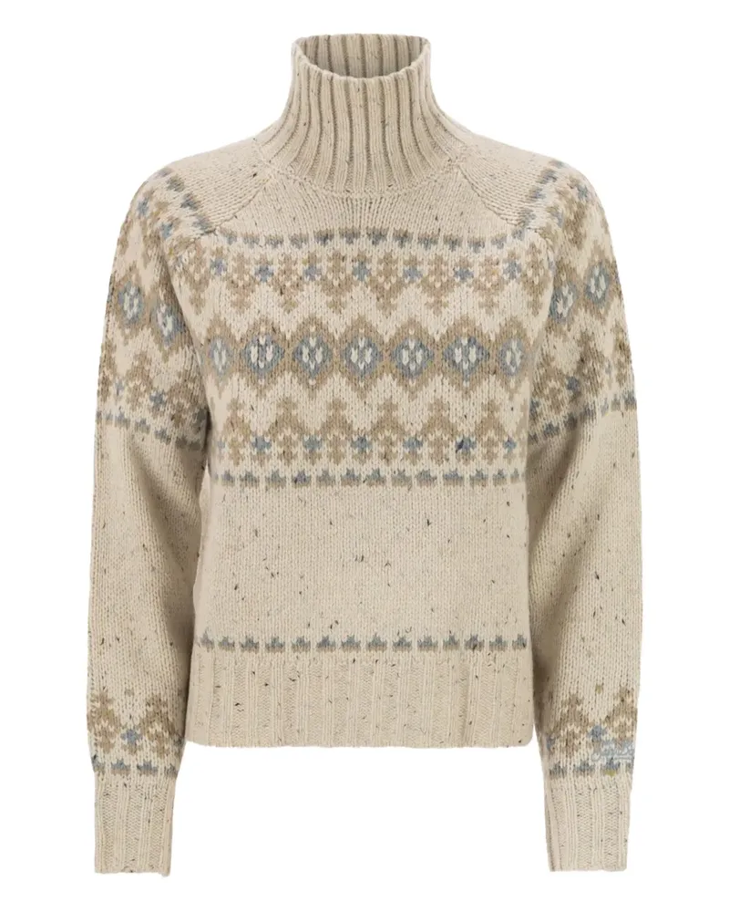 MC2 Saint Barth Myra Donegal Pullover mit Stehkragen - Nude Nude