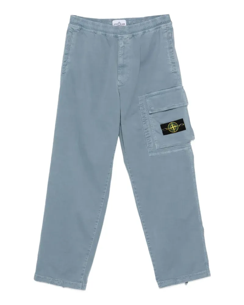 Stone Island Cargohose mit Logo-Patch - Blau Blau
