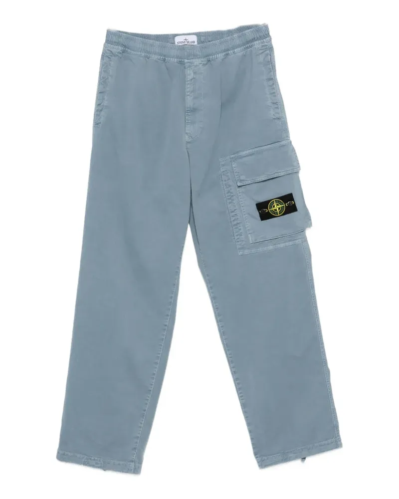Stone Island Cargohose mit Logo-Patch - Blau Blau