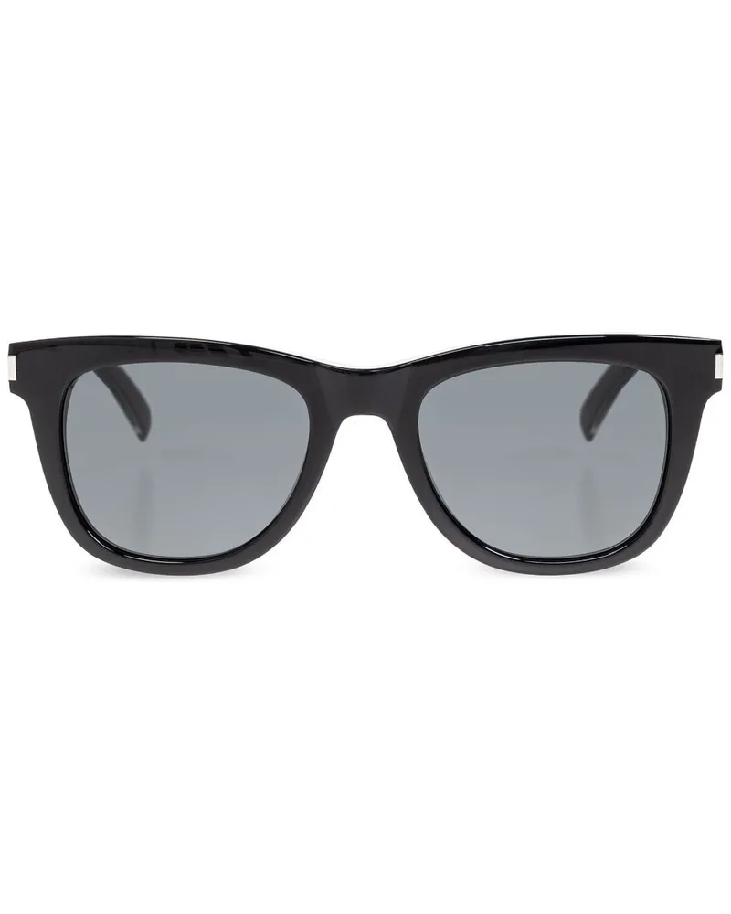 Saint Laurent Sonnenbrille mit Logo-Gravur - Schwarz Schwarz