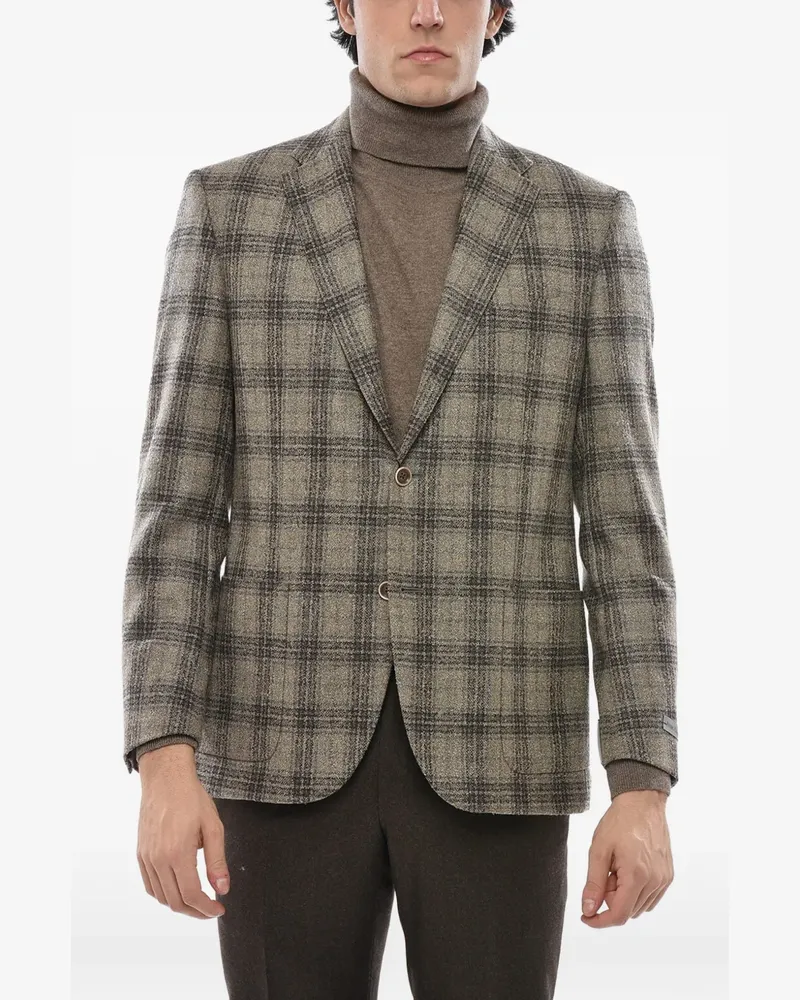 Corneliani District Check Sakko - Nude Nude