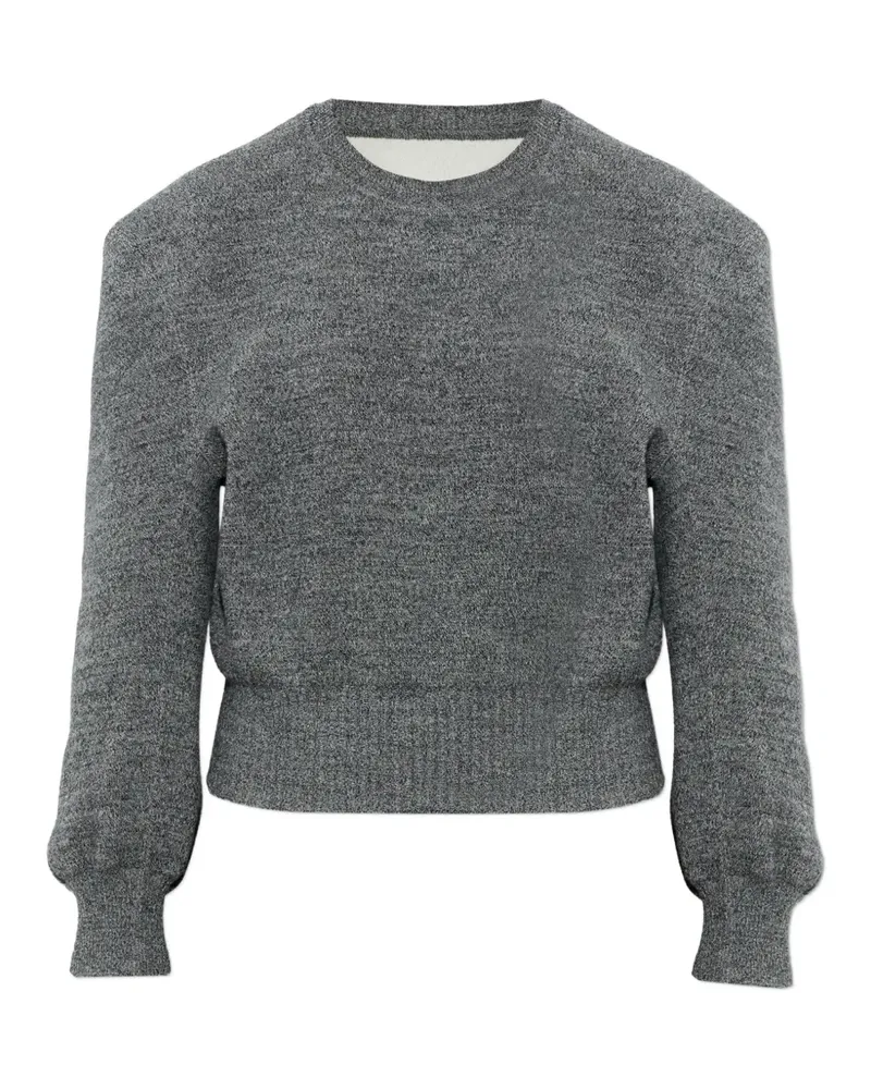 Issey Miyake Handsome Knit round-neck puff-sleeve sweater - Grau Grau