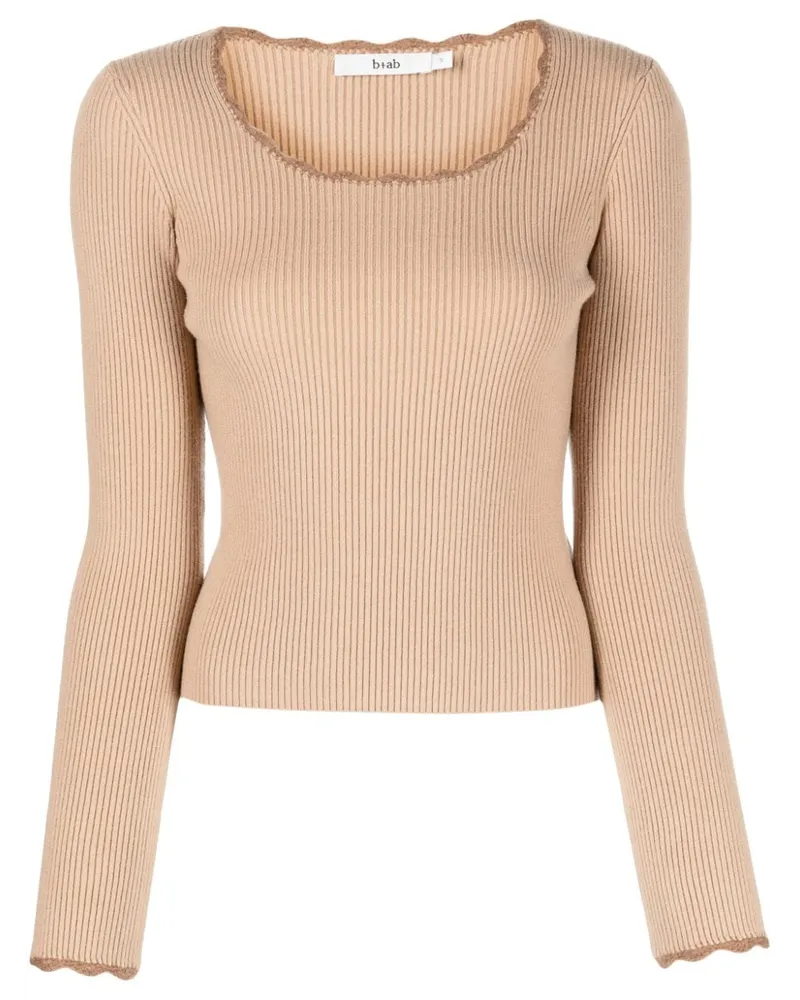b+ab Gestrickter Pullover - Nude Nude