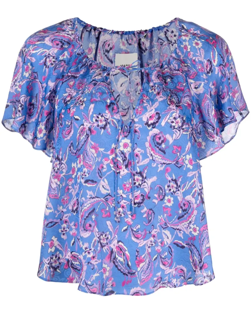 Isabel Marant Penelope Bluse mit Blumen-Print - Blau Blau