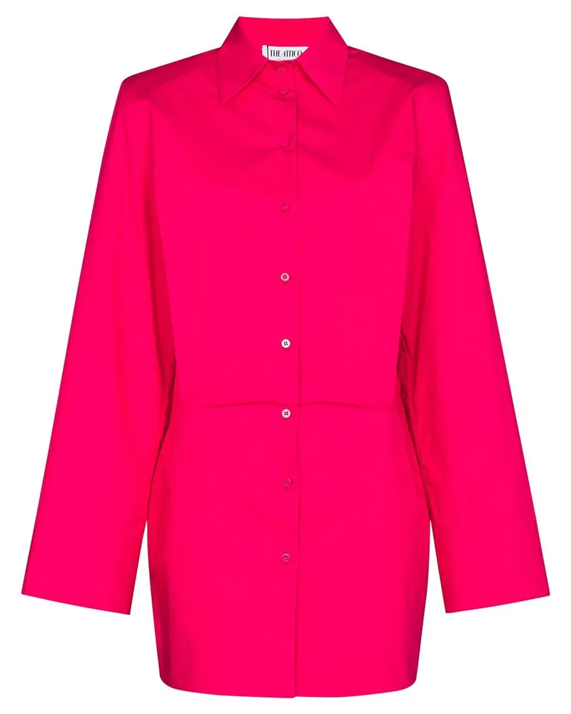 ATTICO Hemdkleid mit weiten Ärmeln - Rosa Rosa