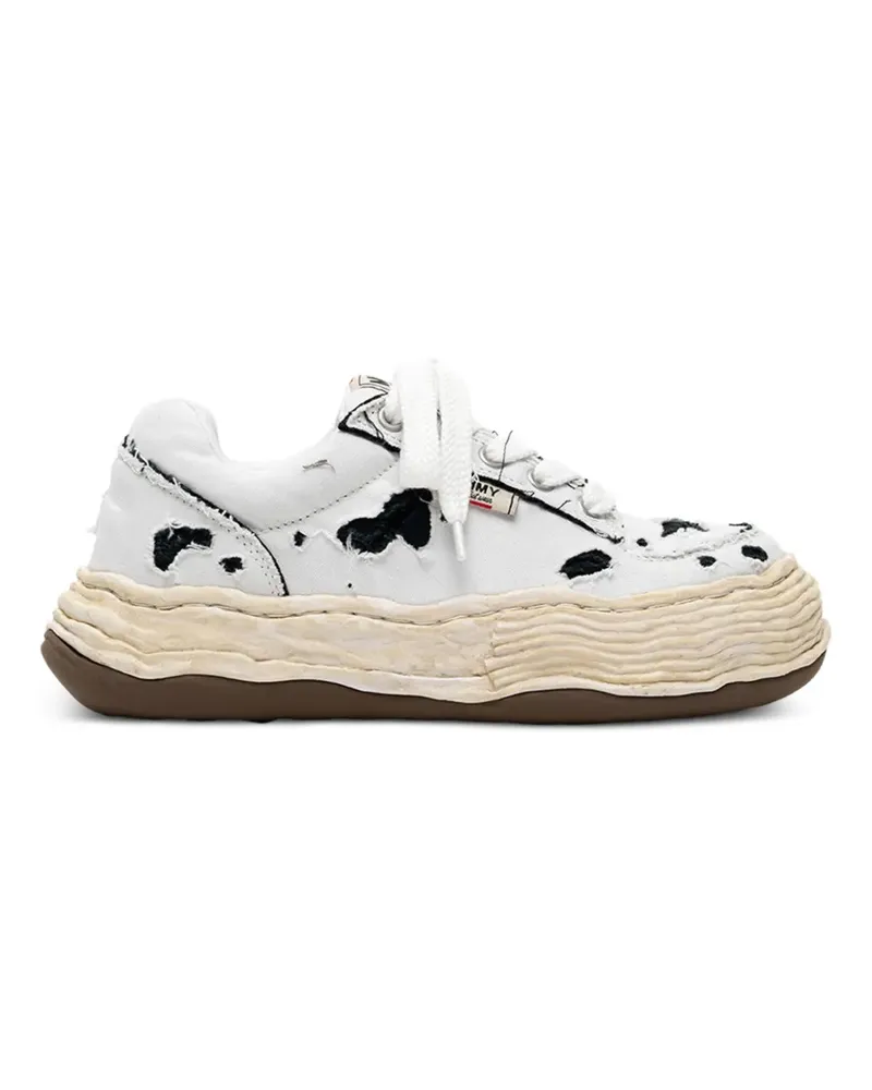 MIHARAYASUHIRO Oliver Sneakers aus Canvas im Used-Look - Weiß Weiß