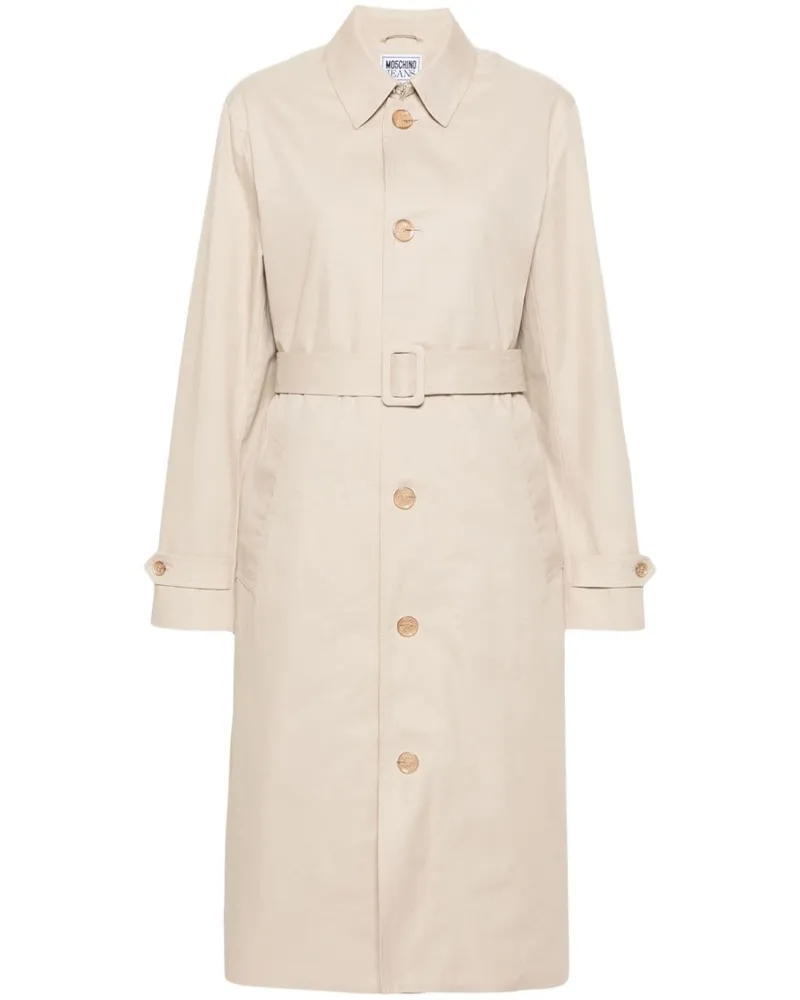 Moschino Trenchcoat mit Kettendetail Nude