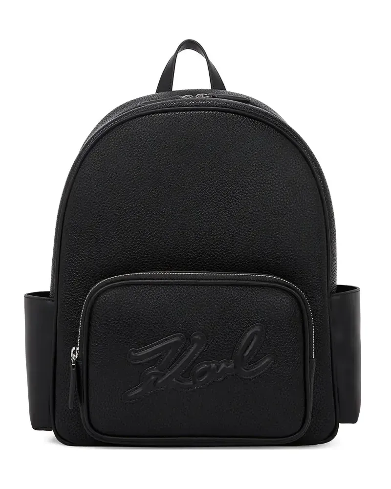 Karl Lagerfeld Rucksack mit Logo-Prägung - Schwarz Schwarz