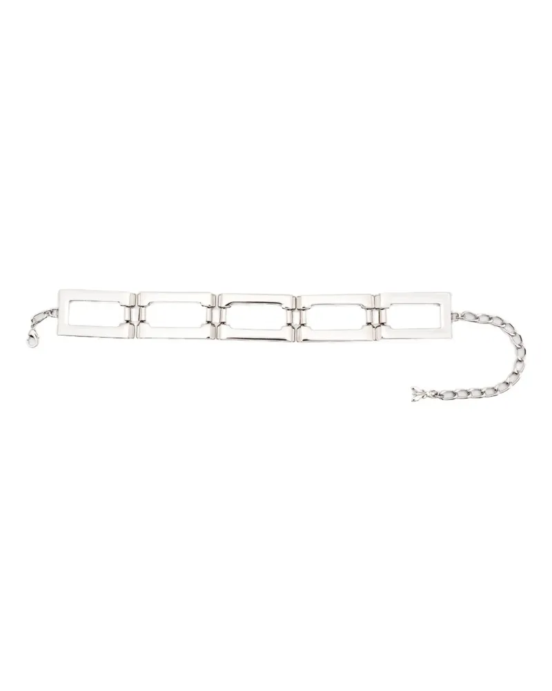 Patrizia Pepe Halskette mit eckigem Anhänger - Silber Silber