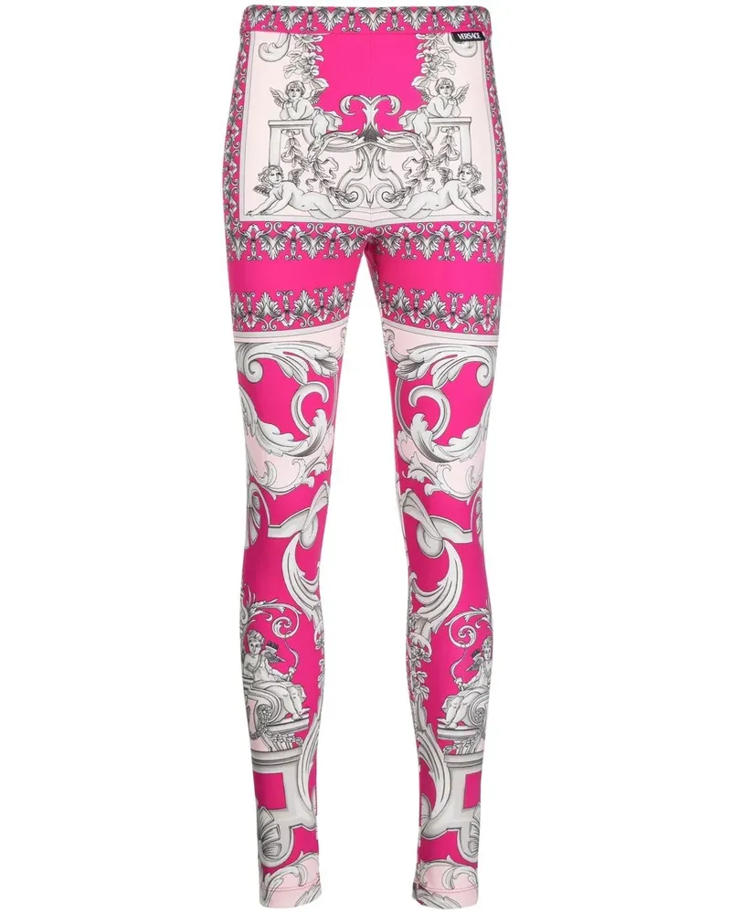 Versace Leggings mit Barock-Print - Rosa Rosa