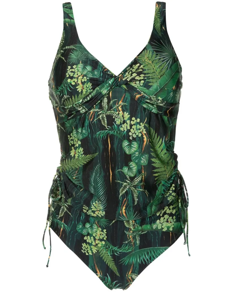 Lygia & Nanny Bruma Tankini mit Blatt-Print - Grün Grün
