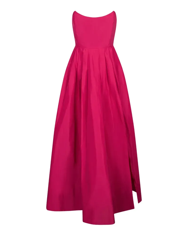 Liu Jo bustier slit taffeta midi dress - Rosa Rosa