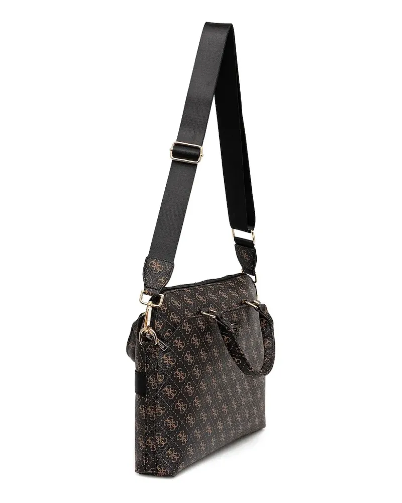 Guess Laptoptasche mit Logo-Schild - Schwarz Schwarz