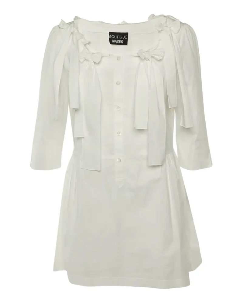 Moschino Bluse mit Schleifendetail - Weiß Weiß