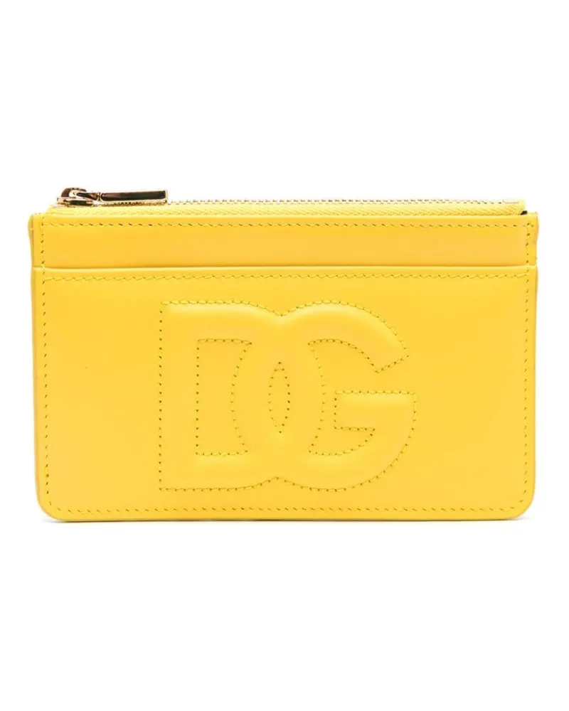 Dolce & Gabbana Kartenetui mit DG-Prägung - Gelb Gelb