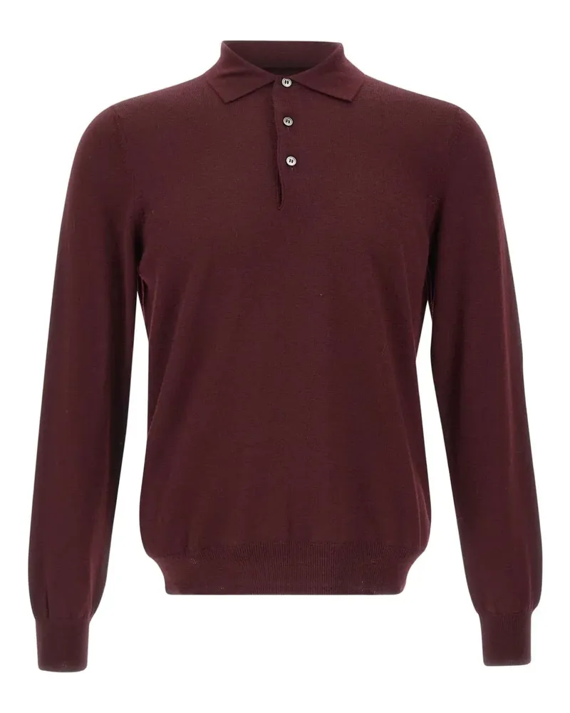 Gran Sasso fine-knit polo shirt - Rot Rot