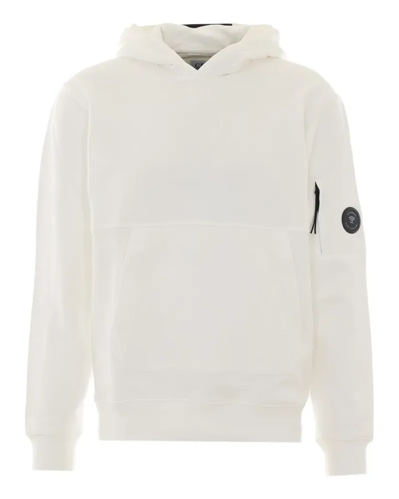 C.P. Company lens-detail kangaroo-pocket hoodie - Weiß Weiß