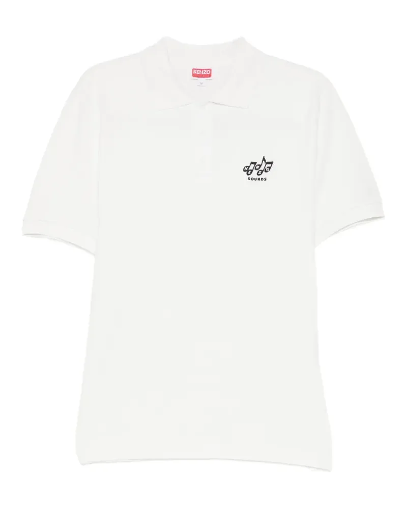 Kenzo Poloshirt mit Logo-Stickerei - Weiß Weiß