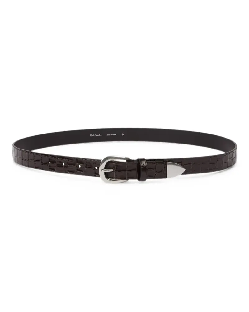 Paul Smith Gürtel mit Kroko-Optik - Braun Braun