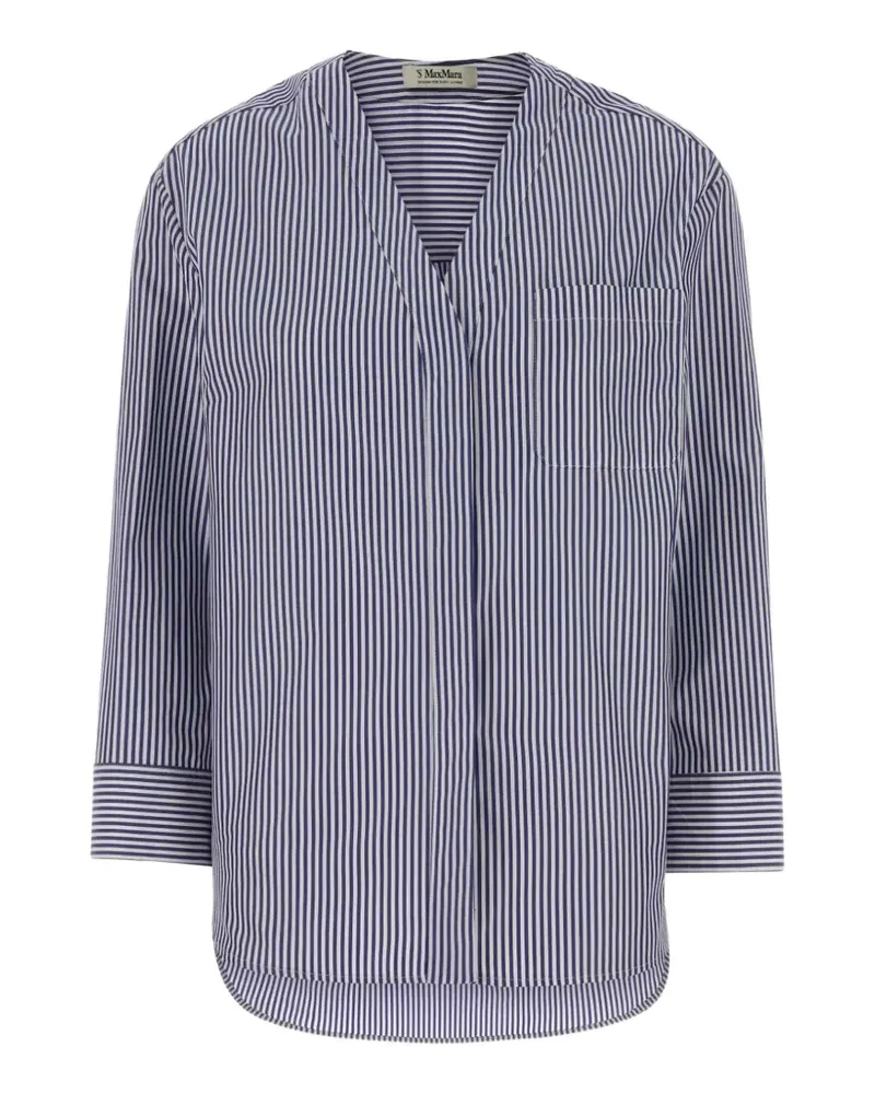 Max Mara Gestreiftes Hemd - Blau Blau