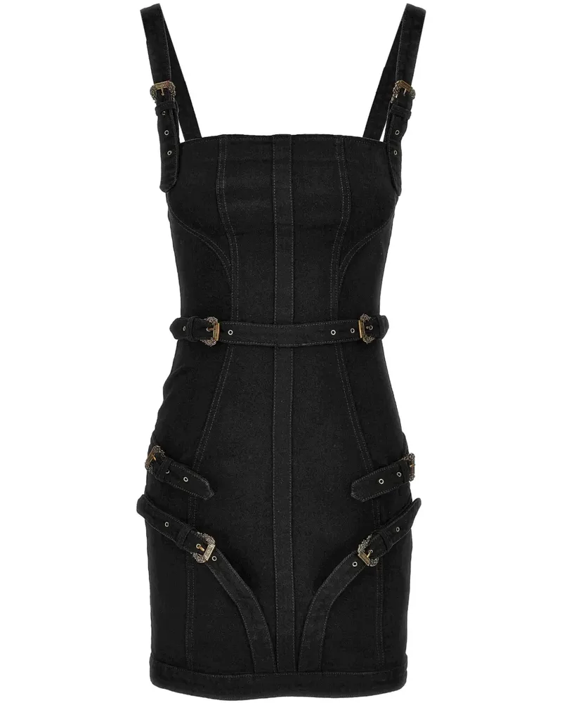 Versace Jeans Minikleid mit Schnalle - Schwarz Schwarz
