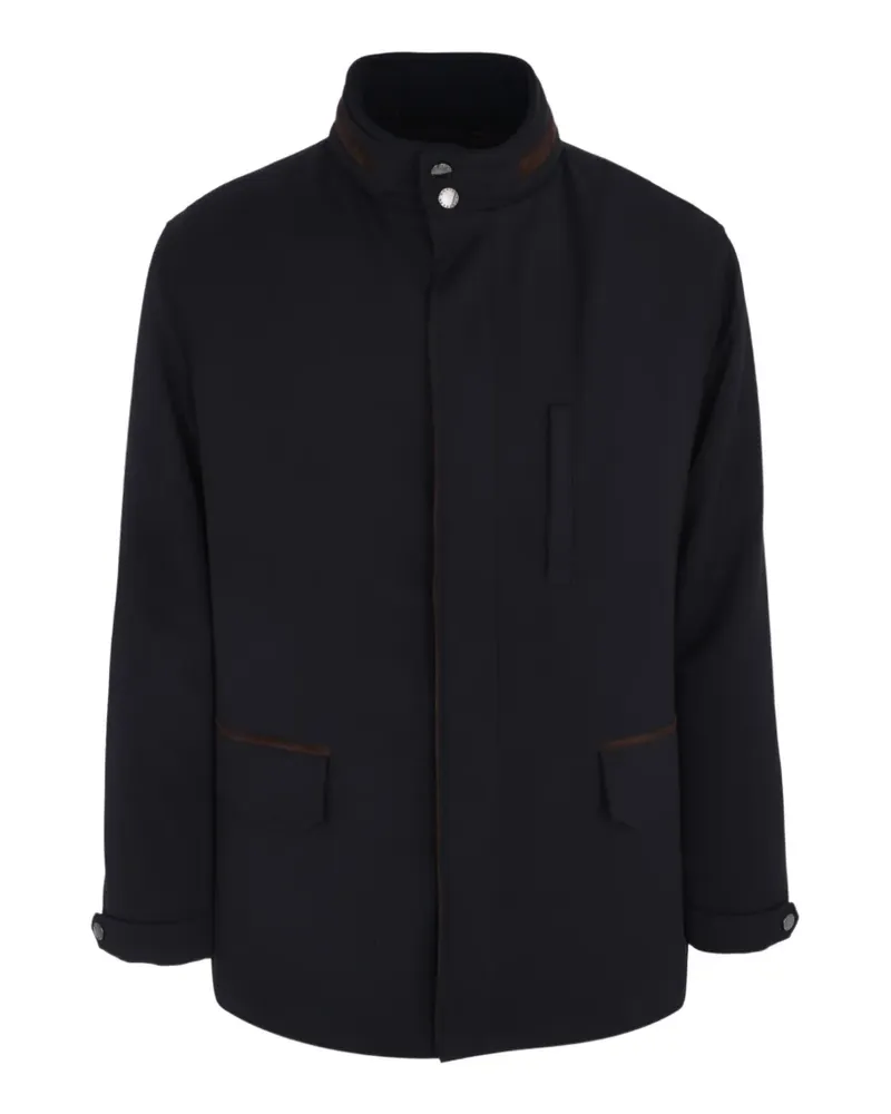Luciano Barbera Techno high-neck coat - Blau Blau