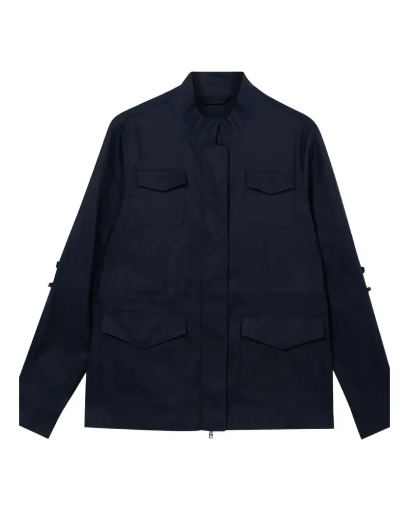 Brooks Brothers Safarijacke mit aufgesetzten Taschen - Blau Blau