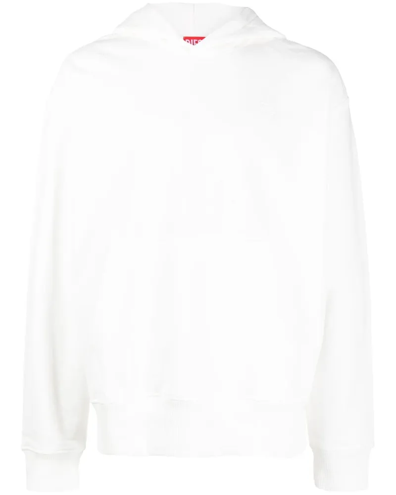 Diesel S-Macs-Megoval-D Hoodie aus Baumwolle - Weiß Weiß