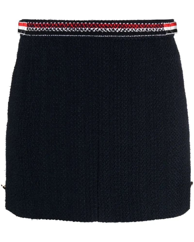 Thom Browne Tweed-Minirock mit Streifendetail - Blau Blau