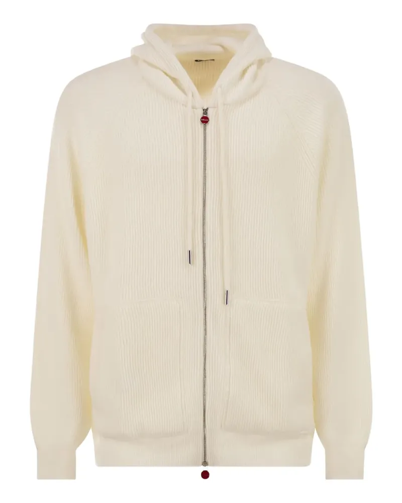 Kiton Gerippte Kapuzenjacke - Nude Nude
