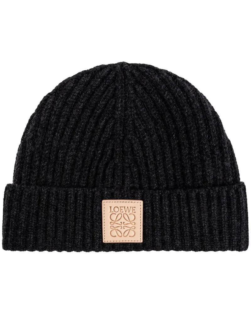 Loewe Beanie aus Kaschmir - Schwarz Schwarz