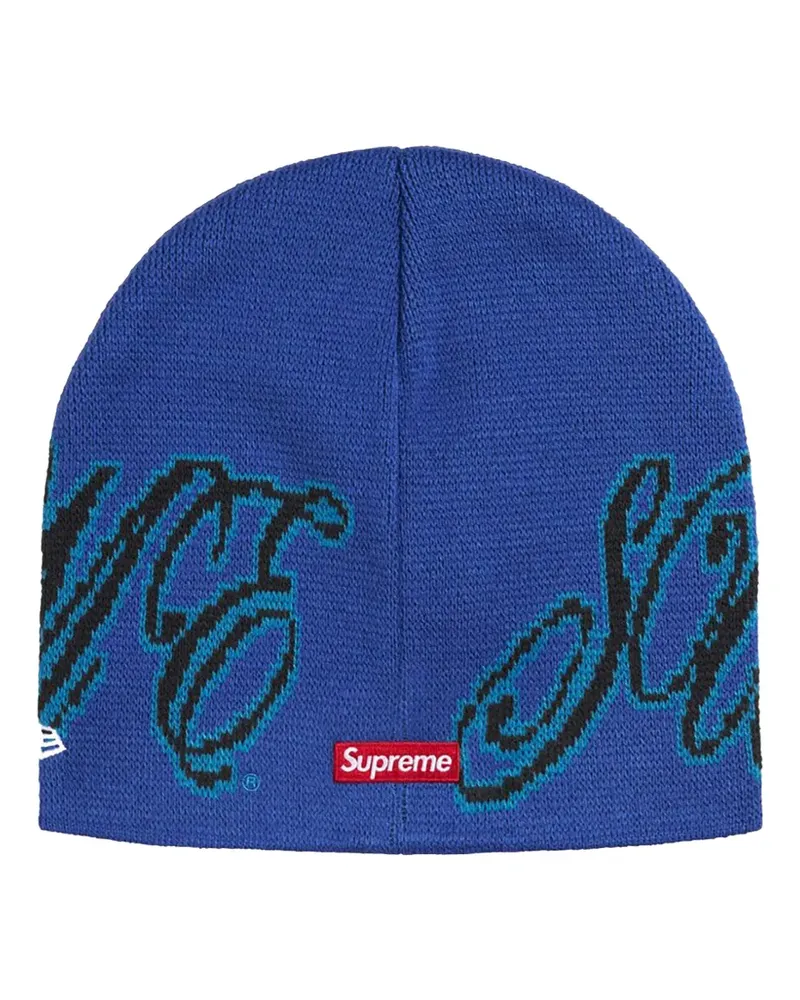Supreme Being x New Era cursive beanie hat - Blau Blau