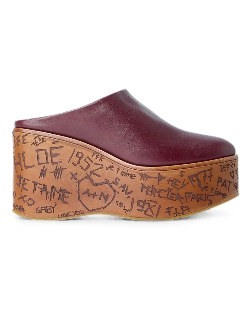 Chloé Maxime Wedge-Mules - Rot Rot