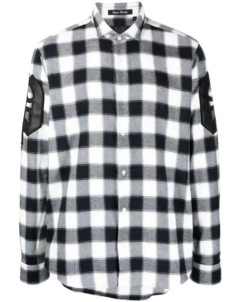 Philipp Plein Hemd mit Vichy-Karomuster - Schwarz Schwarz